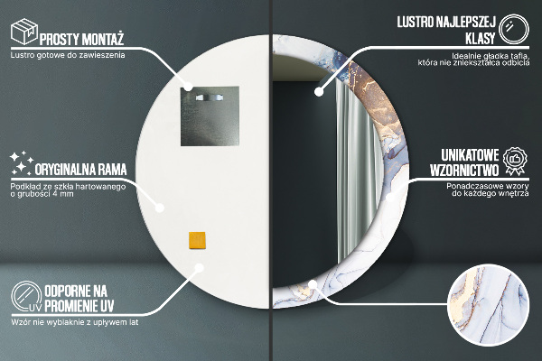 Okrasno ogledalo Abstraktna tekoča umetnost