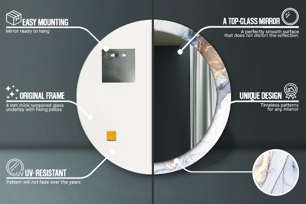 Okrasno ogledalo Abstraktna tekoča umetnost