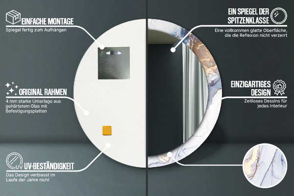 Okrasno ogledalo Abstraktna tekoča umetnost