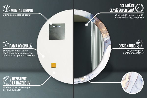 Okrasno ogledalo Abstraktna tekoča umetnost