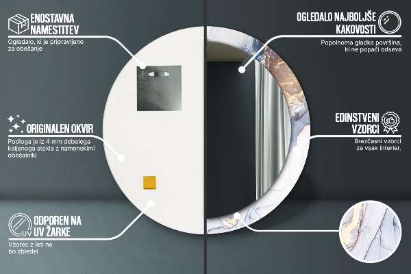 Okrasno ogledalo Abstraktna tekoča umetnost