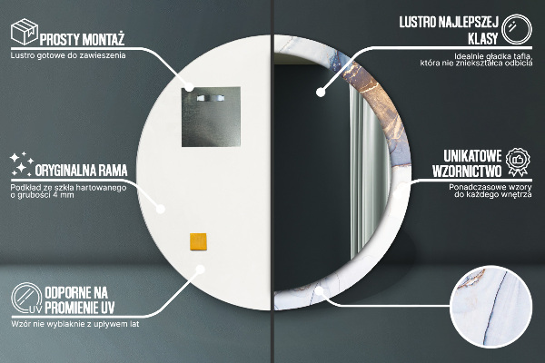 Okrasno ogledalo Abstraktna tekoča umetnost