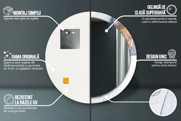 Okrasno ogledalo Abstraktna tekoča umetnost