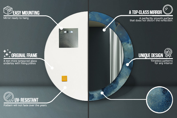 Dekorativno ogledalo Marmorni oniks