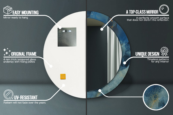 Dekorativno ogledalo Marmorni oniks