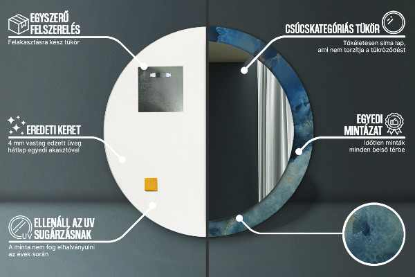 Dekorativno ogledalo Marmorni oniks