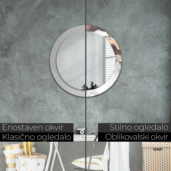 Ogledalo s potiskanim okvirjem Abstraktna tekočina