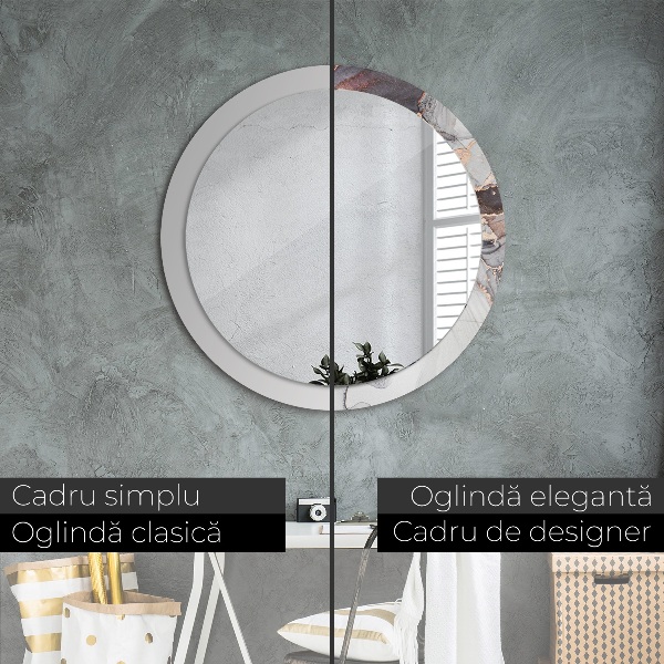 Ogledalo s potiskanim okvirjem Abstraktna tekočina