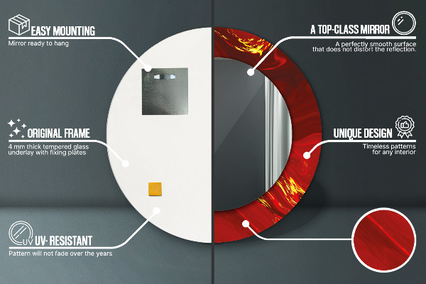 Okrasno ogledalo Rdeči marmor