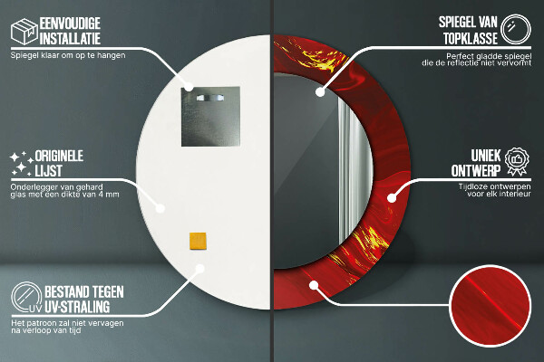 Okrasno ogledalo Rdeči marmor