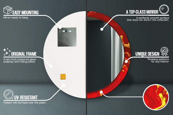 Okrasno ogledalo Rdeči marmor