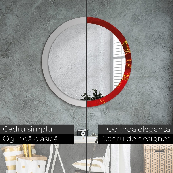 Okrasno ogledalo Rdeči marmor