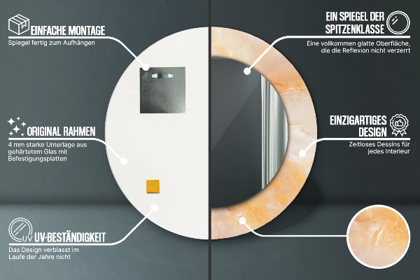 Okrasno ogledalo Marmorni oniks