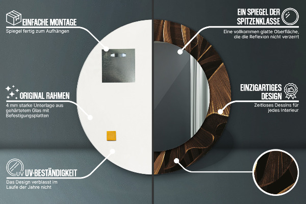 Okrasno ogledalo Rjavi bananini listi