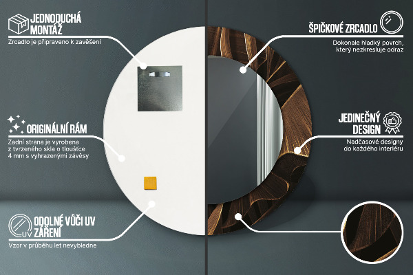 Okrasno ogledalo Rjavi bananini listi