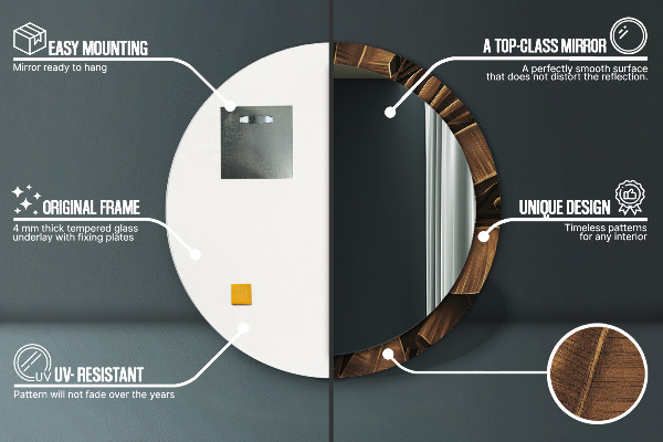 Okrasno ogledalo Rjavi bananini listi