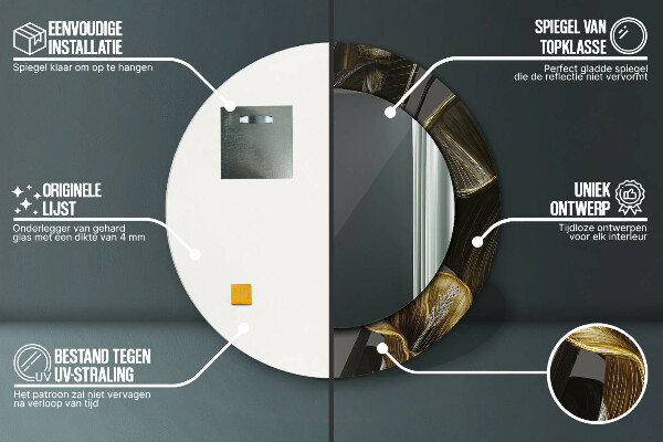 Ogledalo z okrasnim okvirjem Cvetje hibiskusa