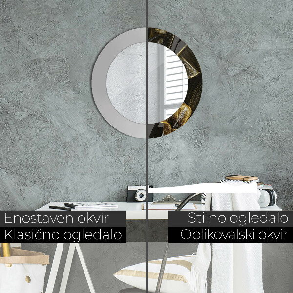 Ogledalo z okrasnim okvirjem Cvetje hibiskusa