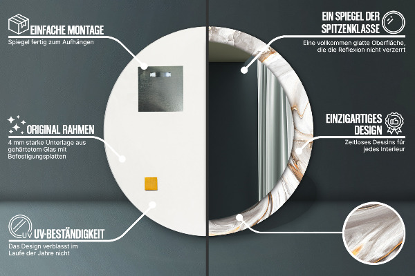 Tiskano ogledalo Svetel marmor