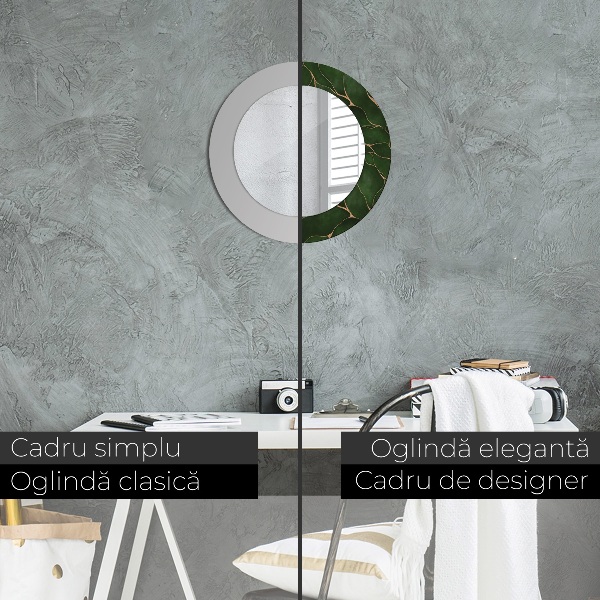 Ogledalo s potiskanim okvirjem Abstraktni list