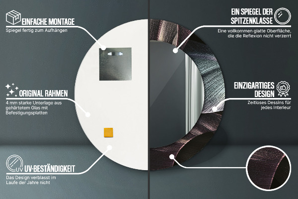 Ogledalo z okrasnim okvirjem Temni tropski listi