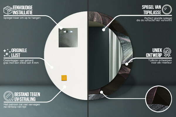 Ogledalo z okrasnim okvirjem Temni tropski listi