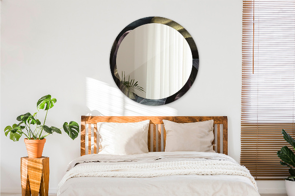 Ogledalo z okrasnim okvirjem Temni tropski listi