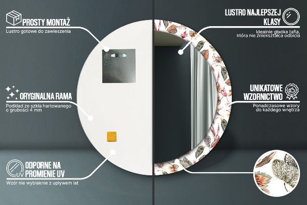 Ogledalo z okrasnim okvirjem Vintage cvetje