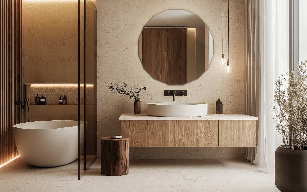 Poligonalno ogledalo edinstvene oblike 60x60 cm