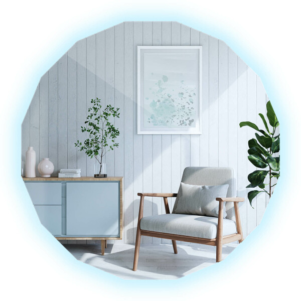 LED poligonalno ogledalo 50x50 cm