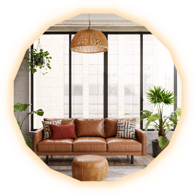 LED poligonalno ogledalo 80x80 cm