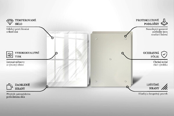 Zaščitna plošča za štedilnik Nežen marmor