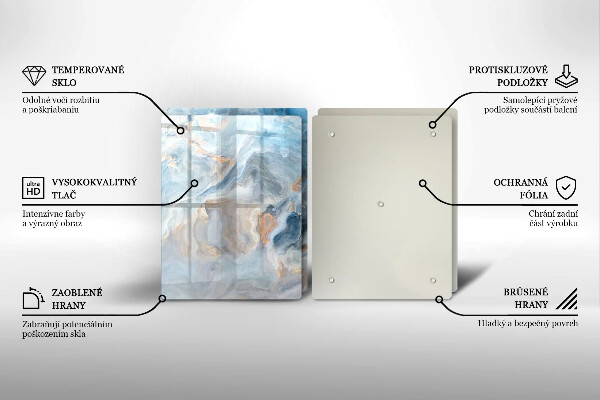 Zaščitna plošča za štedilnik Tekstura marmorja