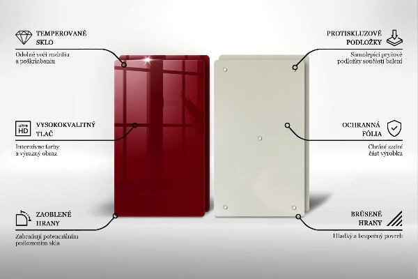 Zaščitna plošča za štedilnik Bordo barva