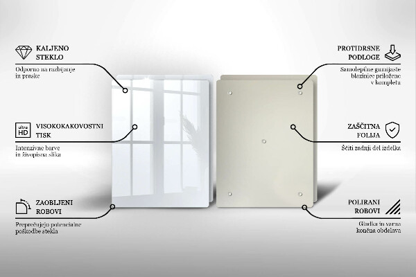 Zaščitna plošča za štedilnik Bela barva