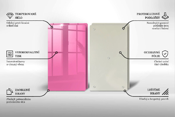Zaščitna plošča za štedilnik Roza barva
