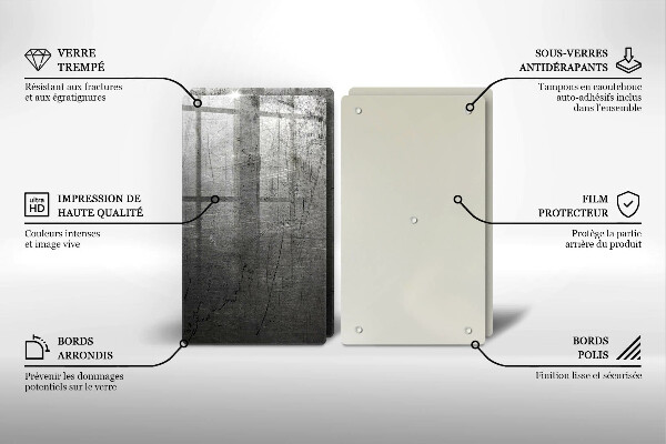 Zaščitna plošča za štedilnik Kovinska tekstura