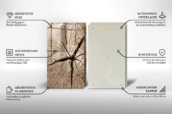Zaščitna plošča za štedilnik Prerez drevesa