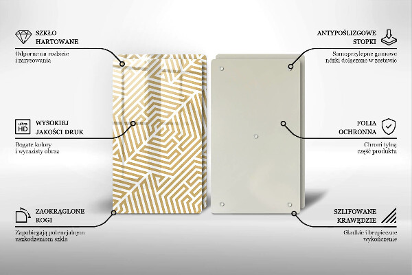 Zaščitna plošča za štedilnik Geometrijske črte