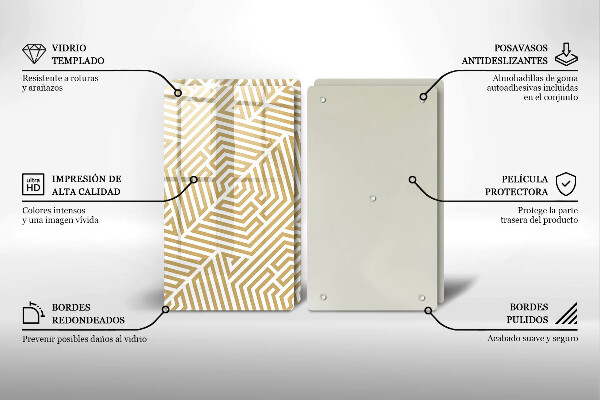 Zaščitna plošča za štedilnik Geometrijske črte