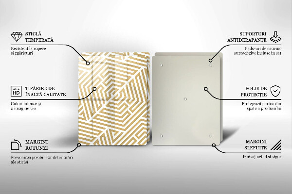 Zaščitna plošča za štedilnik Geometrijske črte