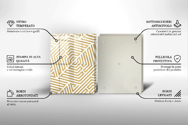 Zaščitna plošča za štedilnik Geometrijske črte