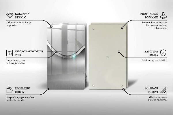 Zaščitna plošča za štedilnik Kovinska abstrakcija