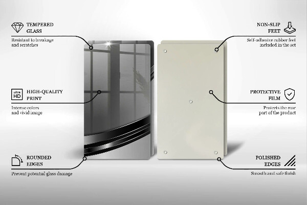 Zaščitna plošča za štedilnik Kovinska abstrakcija