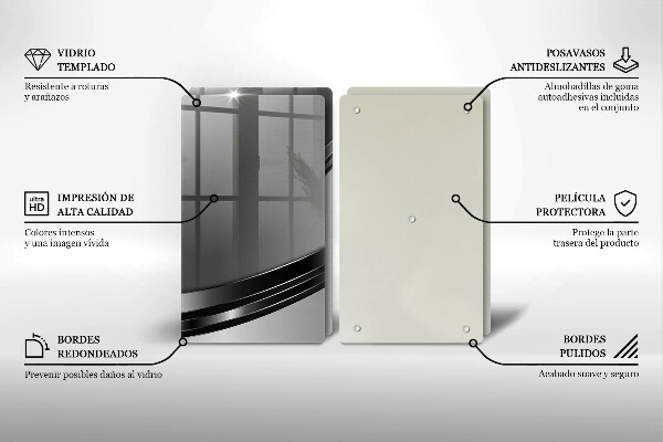 Zaščitna plošča za štedilnik Kovinska abstrakcija