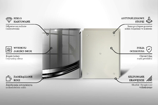 Zaščitna plošča za štedilnik Kovinska abstrakcija