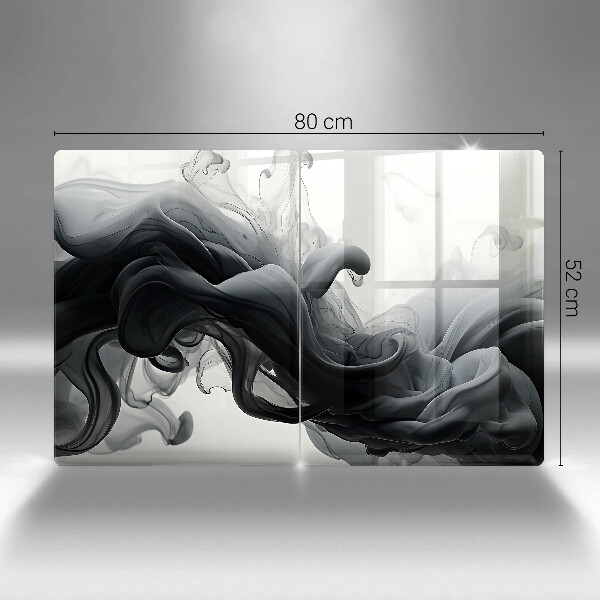 Zaščitna plošča za štedilnik Abstrakcija črnega dima