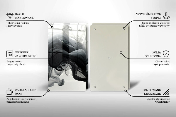 Zaščitna plošča za štedilnik Abstrakcija črnega dima