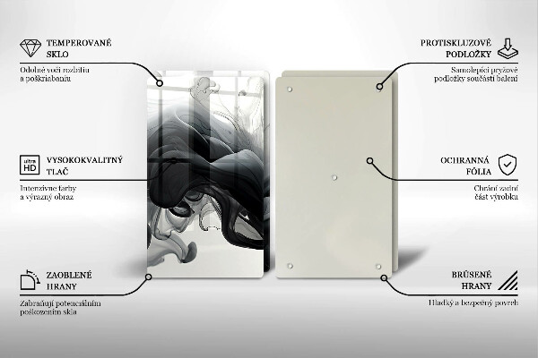 Zaščitna plošča za štedilnik Abstrakcija črnega dima