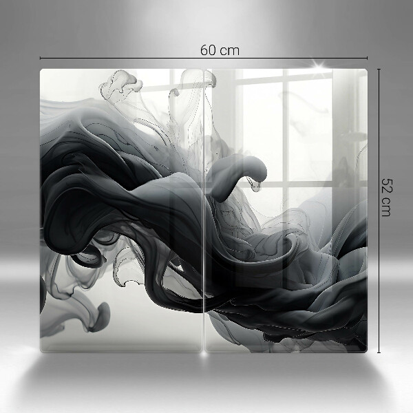 Zaščitna plošča za štedilnik Abstrakcija črnega dima